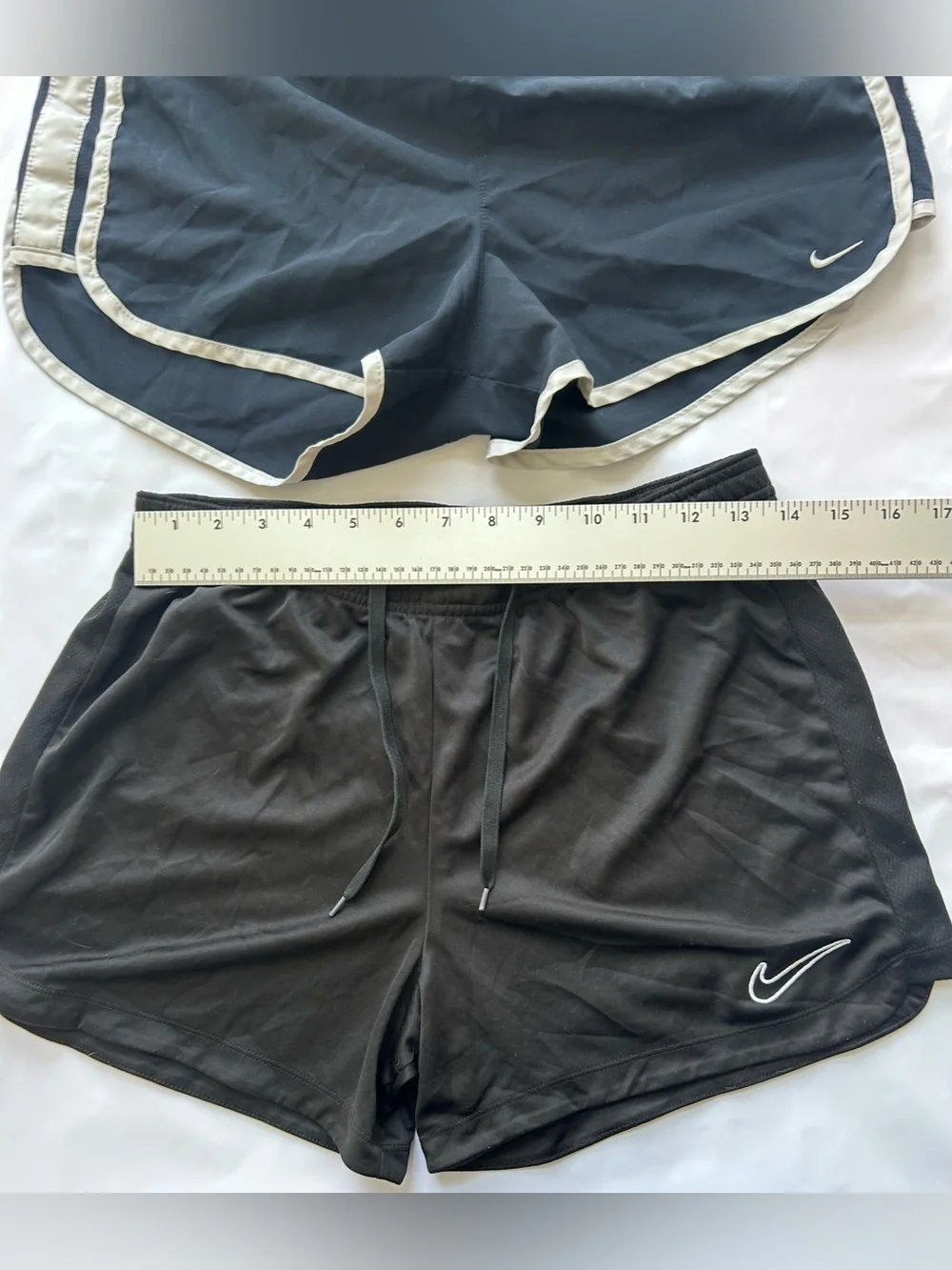 Nike Black Running Shorts Set with White Trim size s